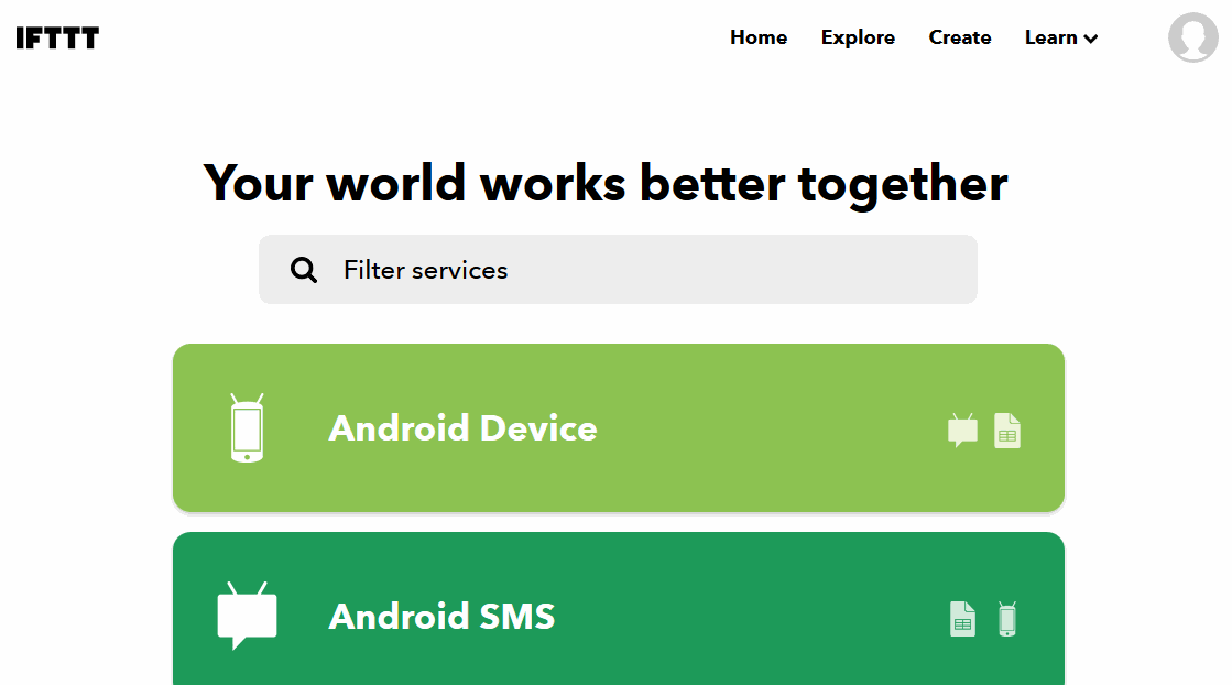 IFTTT create a new applet