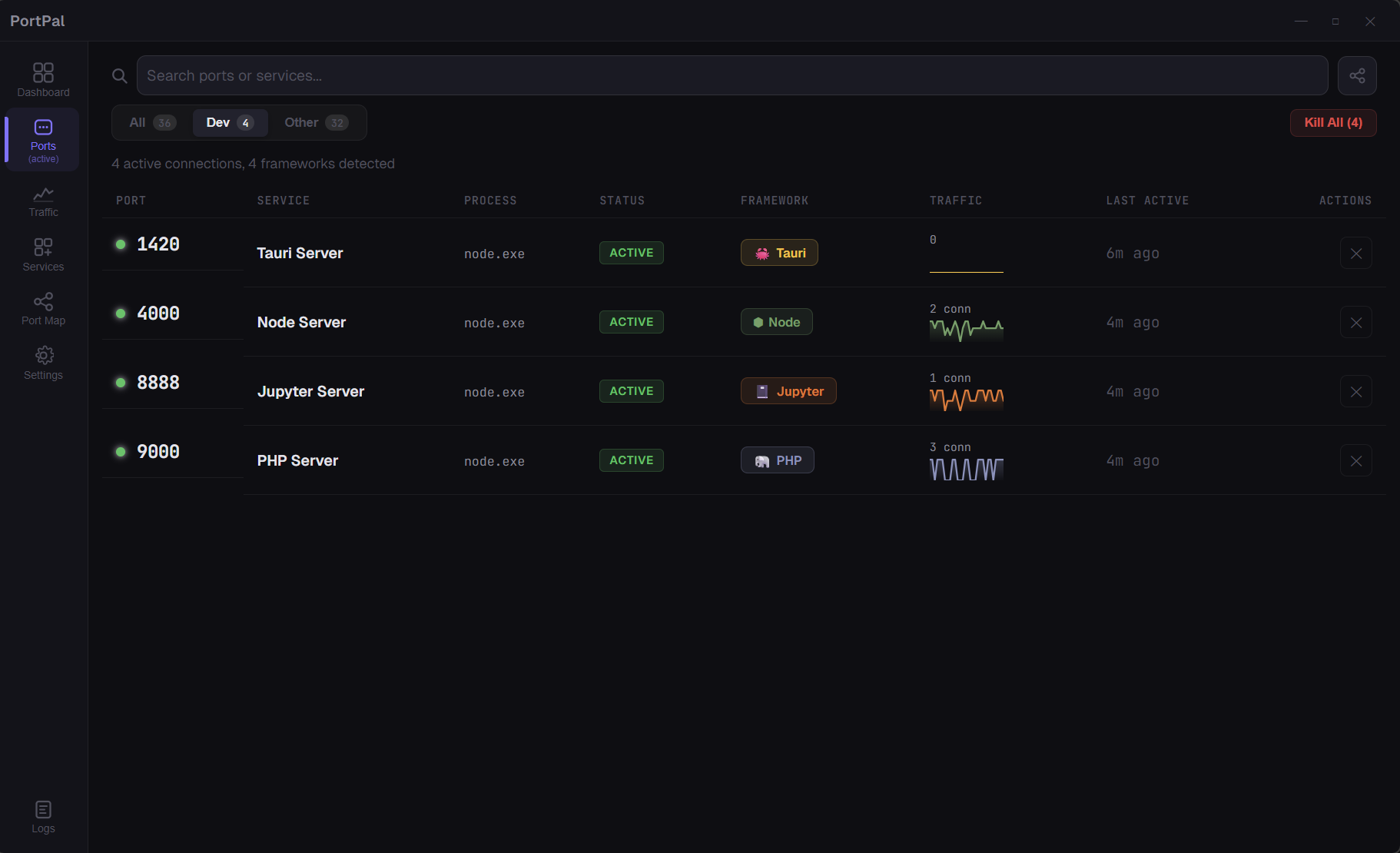 PortPal — Developer Port Manager