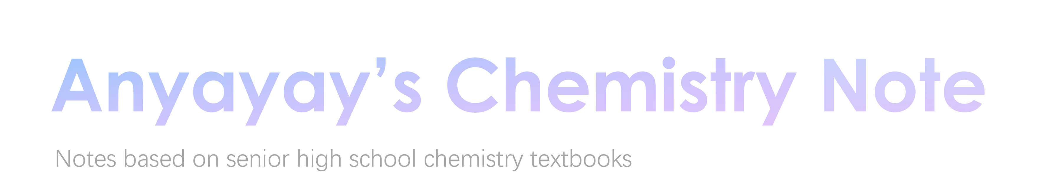 Anyayay's Chemistry Note