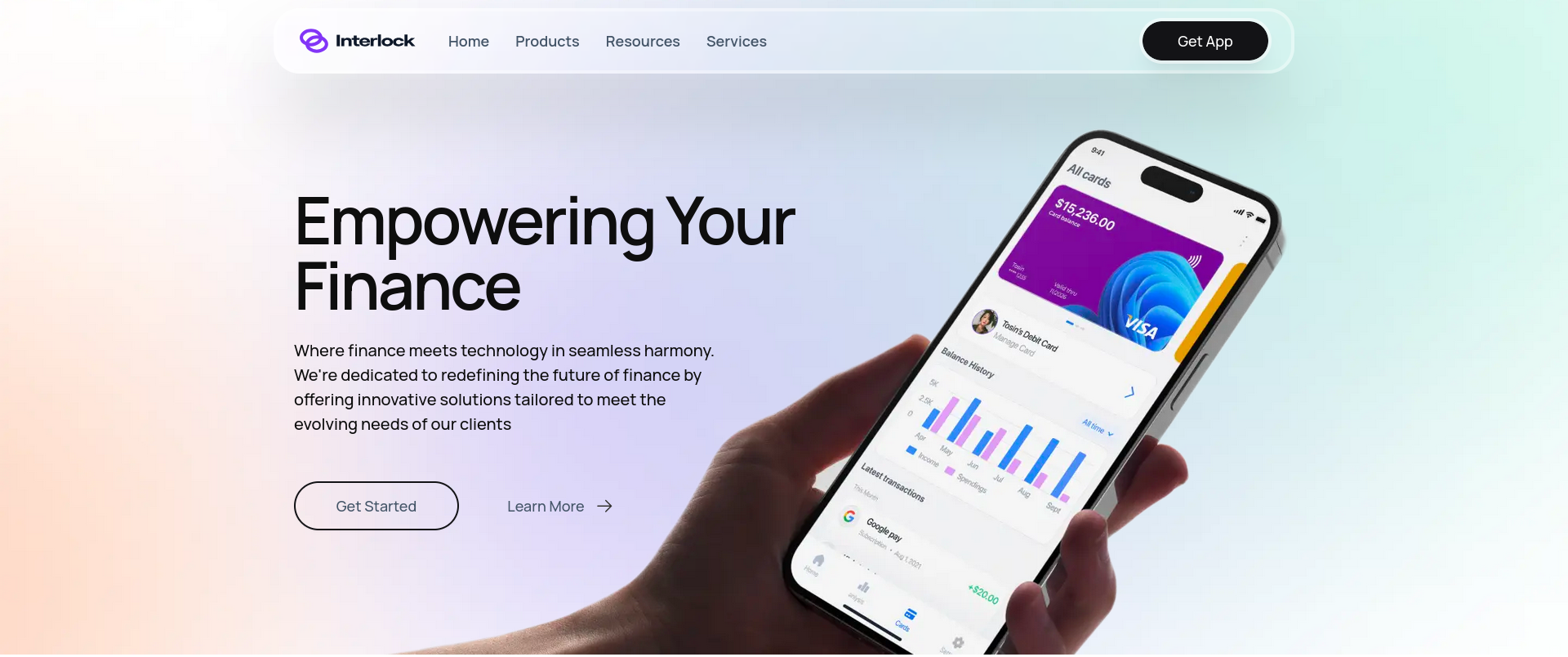 Interlock - FinTech Landing Page