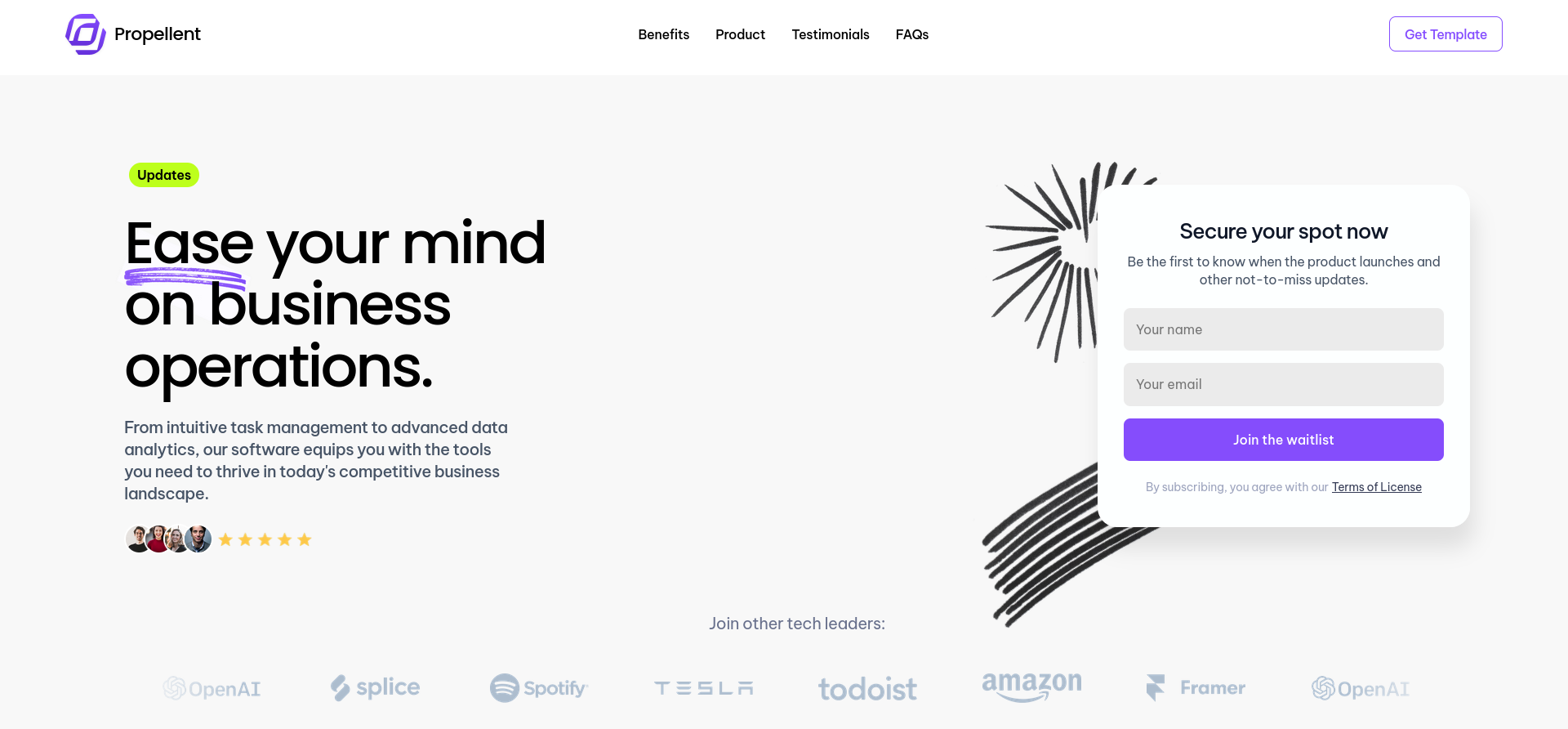 Propellent - SaaS Landing Page