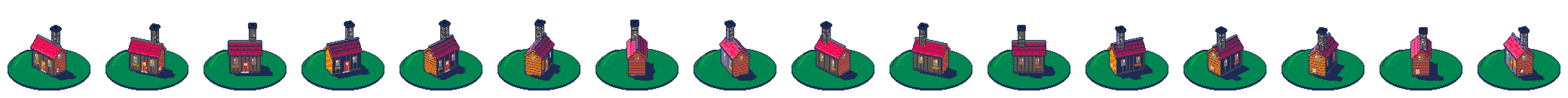 All 16 frames, 2× of Turntable cottage