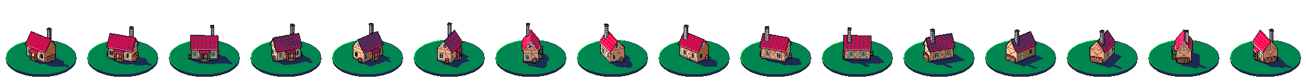 All 16 frames, 2× of Turntable cottage