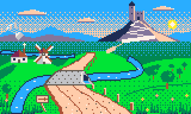 Winding road to the castle
