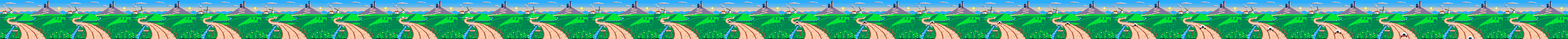 All 24 frames of Winding road through the valley (grid)