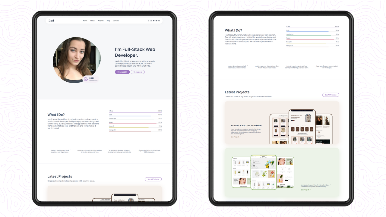 dani portfolio Desktop Demo