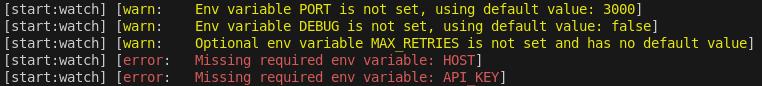 Error and Warning Messages