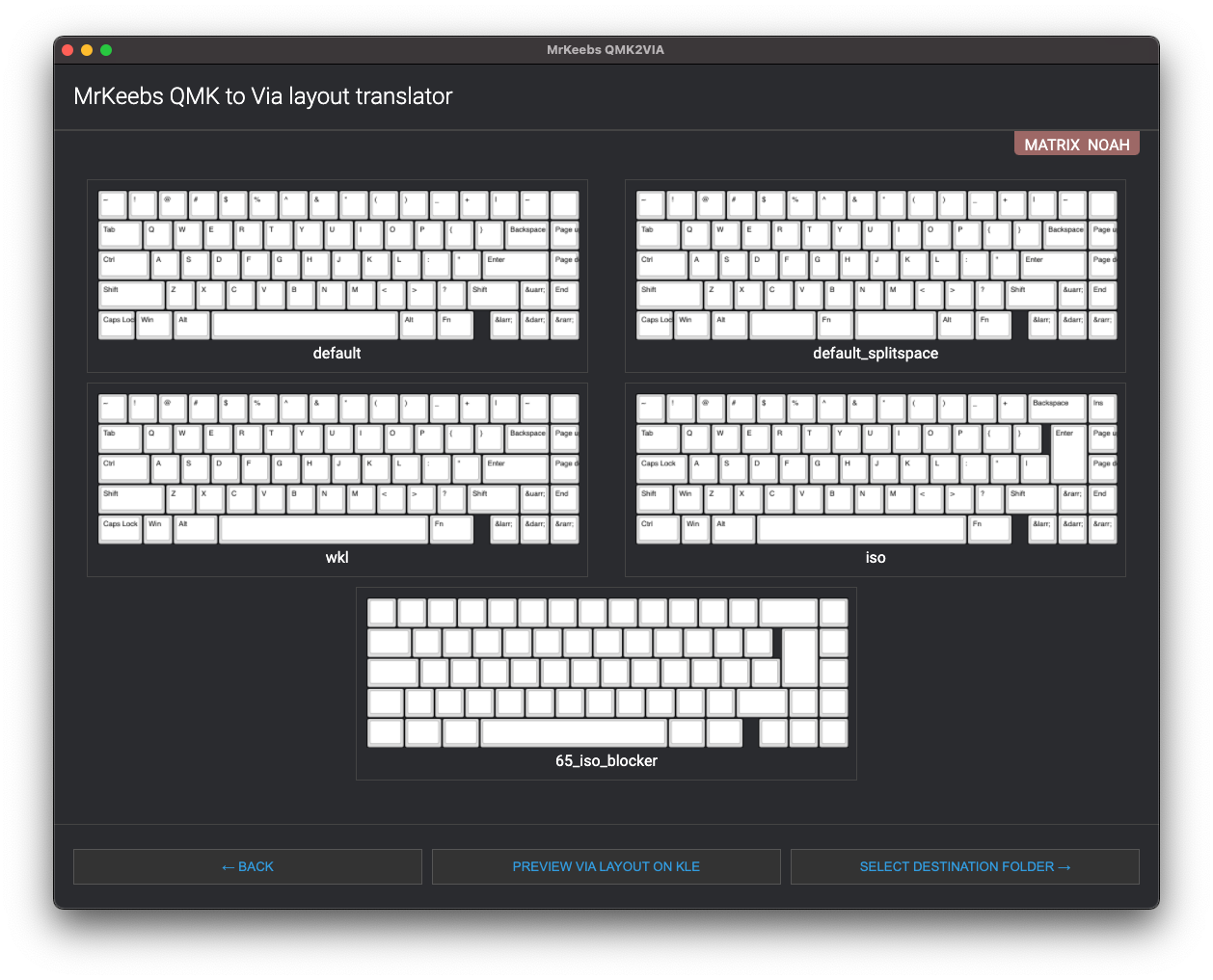 Layouts Window