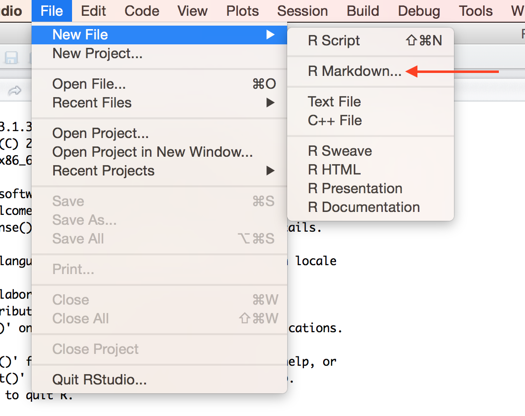 create a new rmd document