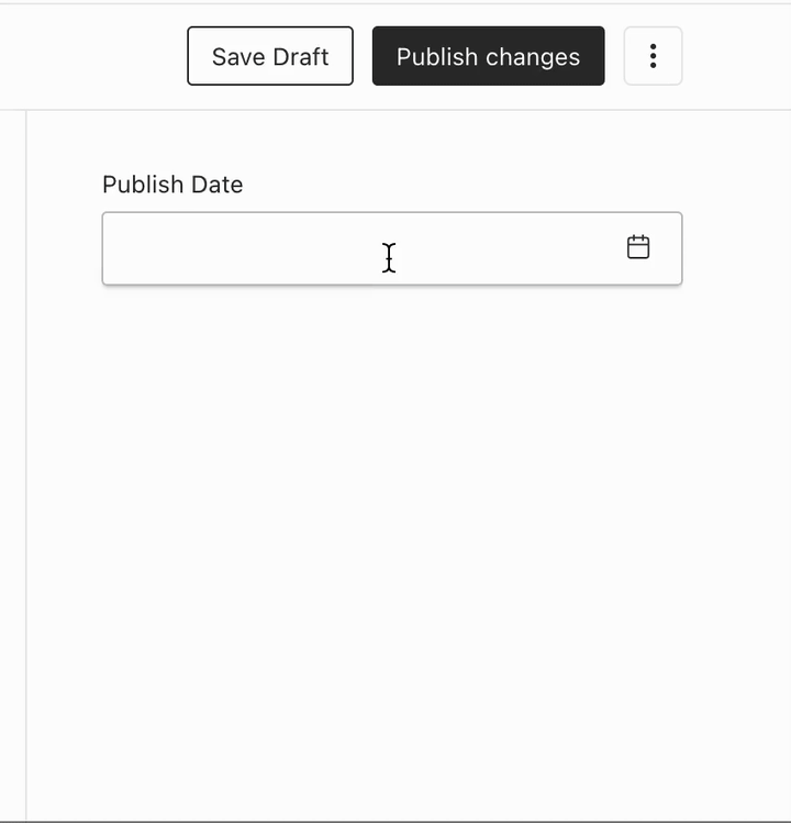 Publish date field