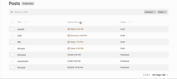 List view