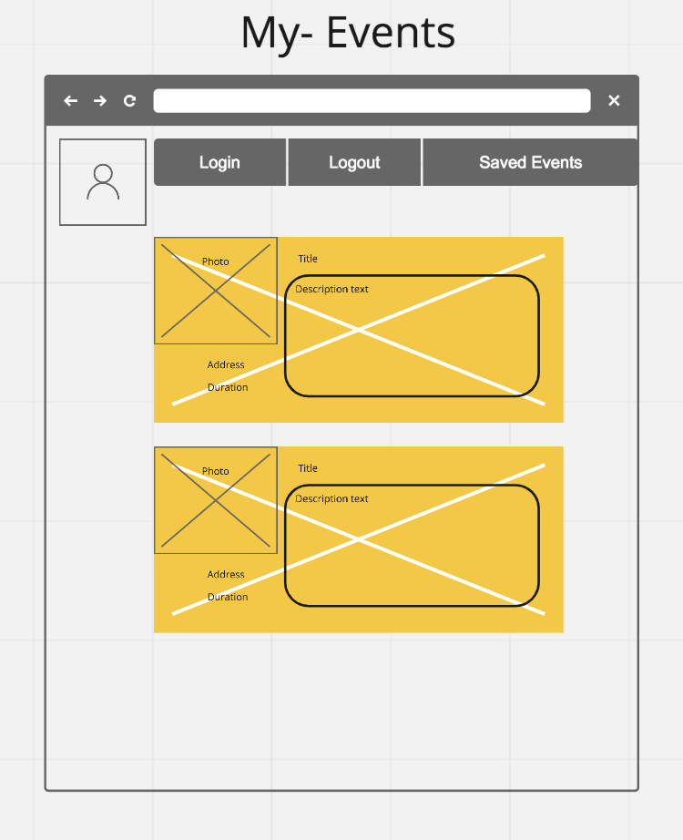 Personal Screen Wireframe image