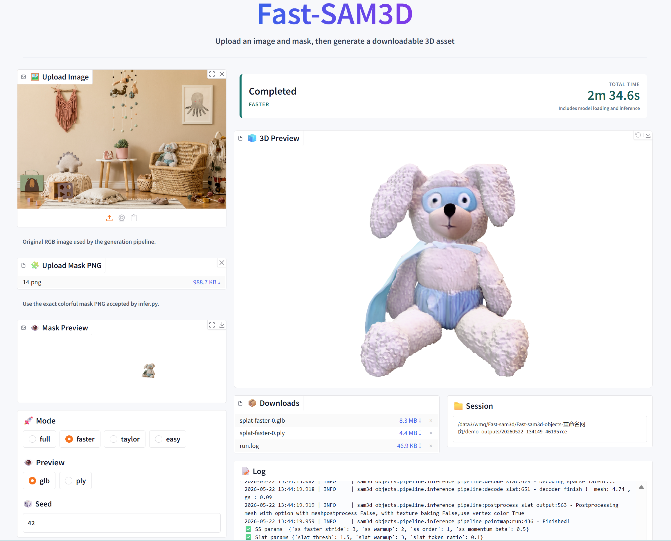 Fast-SAM3D Pipeline