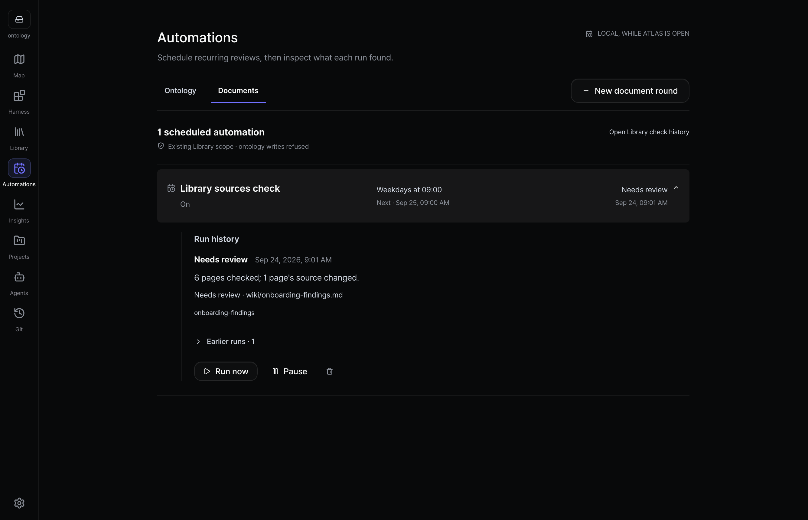 Automations: scheduled checks that keep the folder current