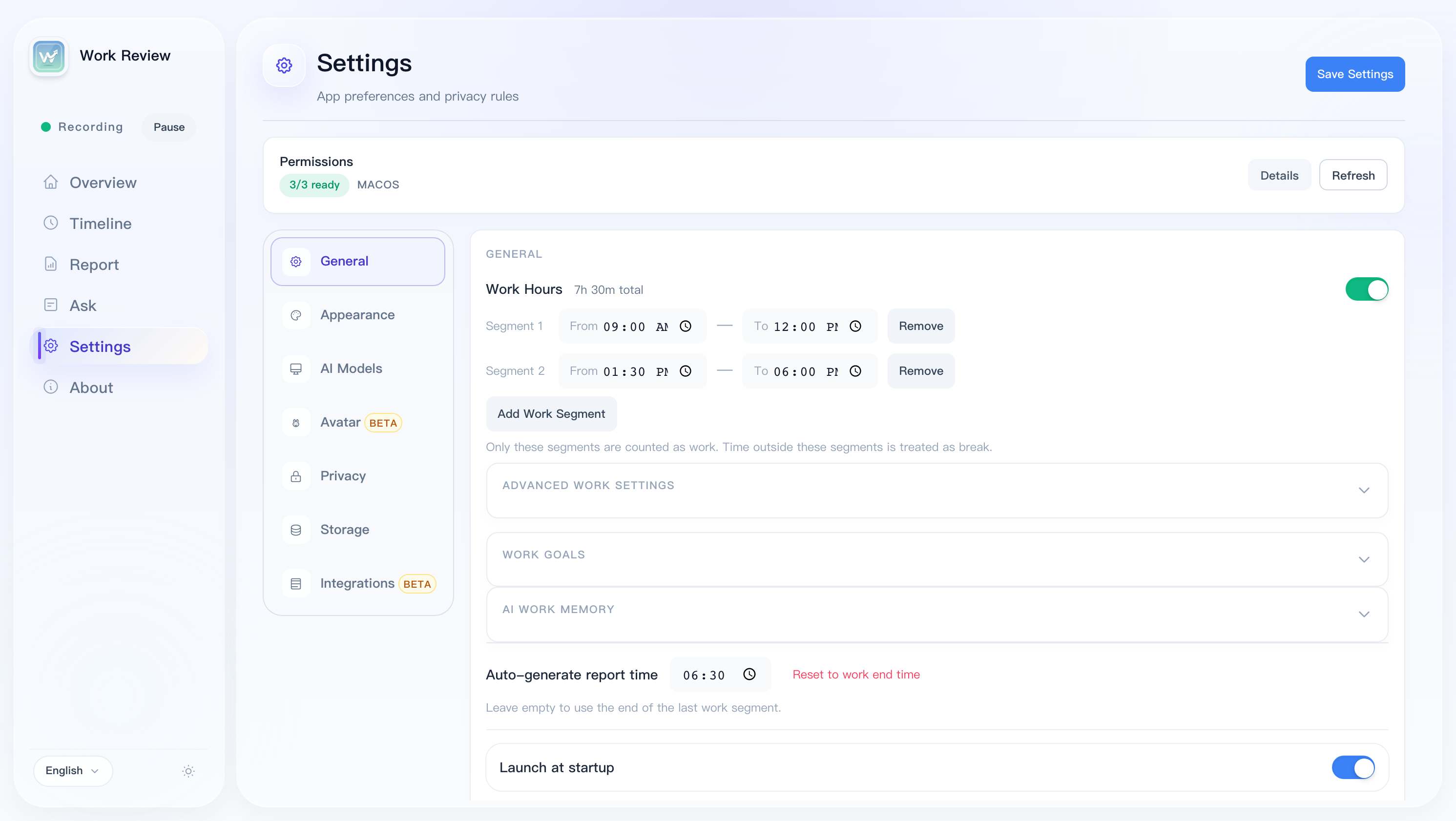 General Settings