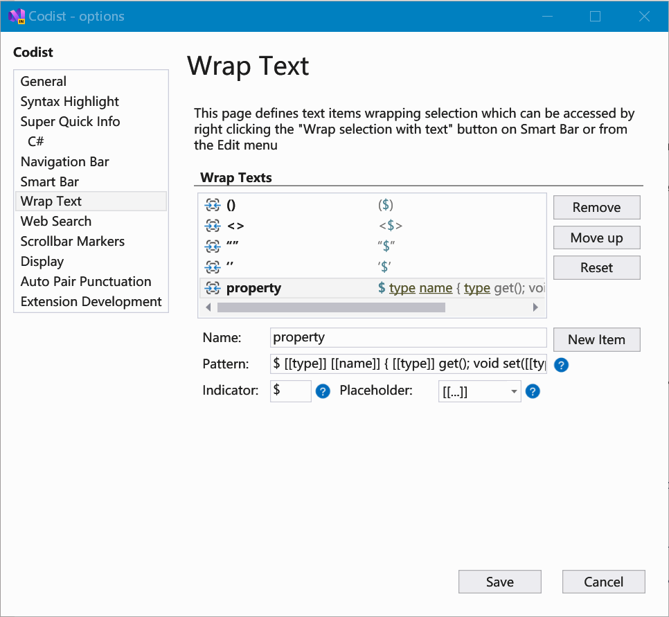 Wrap Text Options