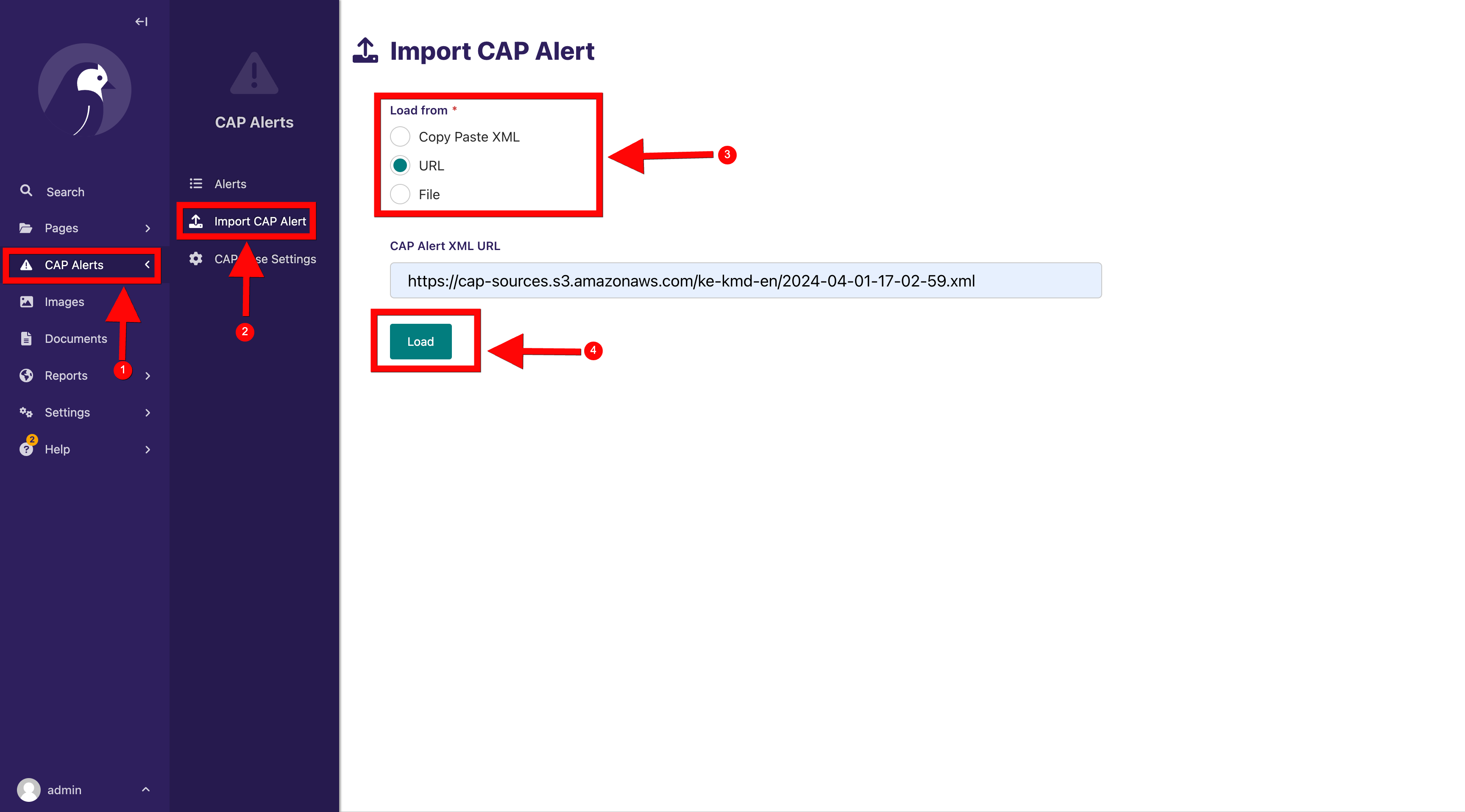 Import CAP Alert