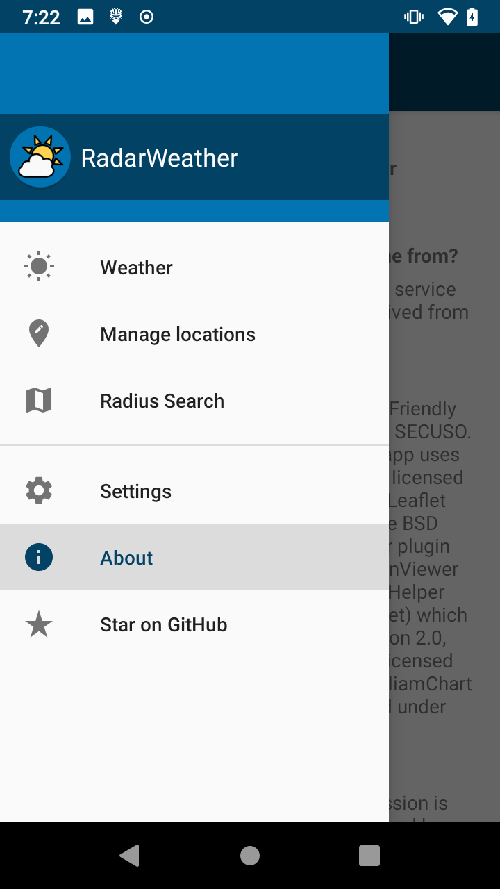 Screenshot 1 of Privacy Weather — opens full size