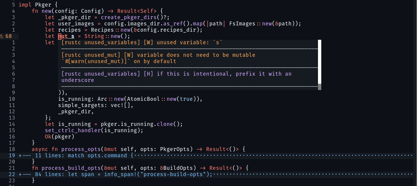 screenshot of rust syntax