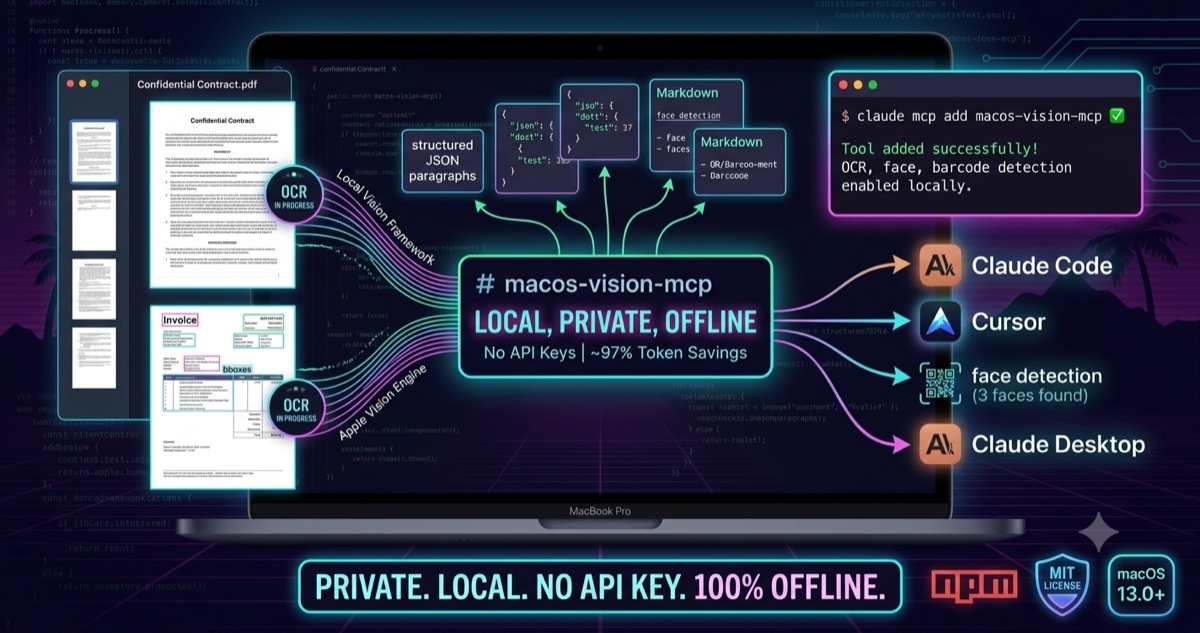 macos-vision-mcp — local, private, offline OCR for MCP-compatible LLMs