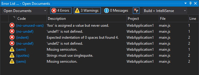 Error List