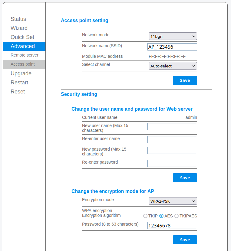 ap config