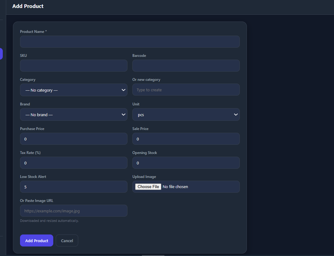 SmartPOS sales reports and analytics screen