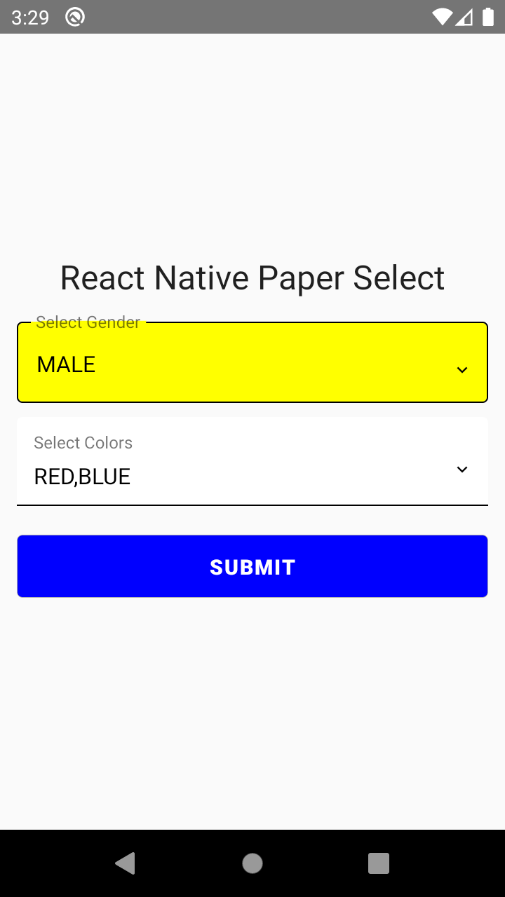 React Native Paper Select