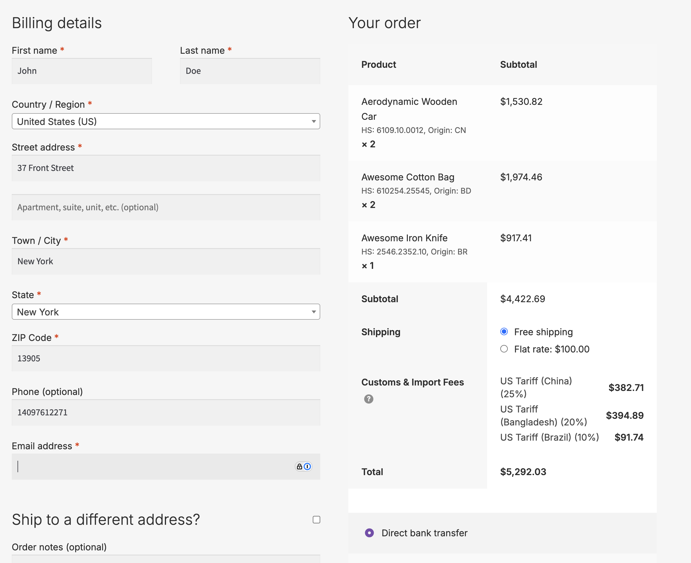 Classic Checkout
