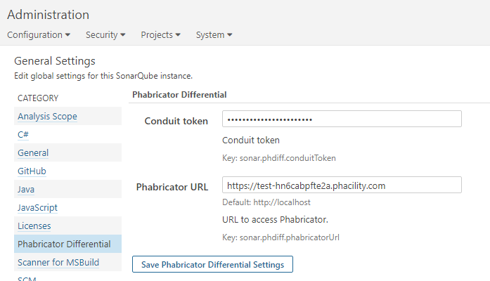 Phabricator Differential Settings