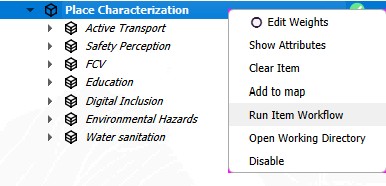 Place Characterization Run
