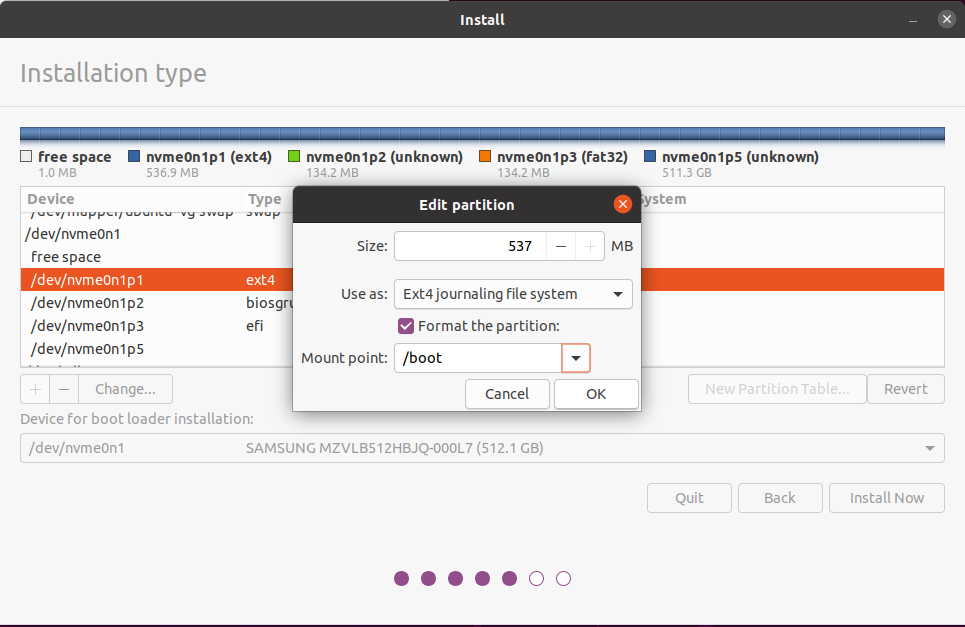 not encrypted boot partition