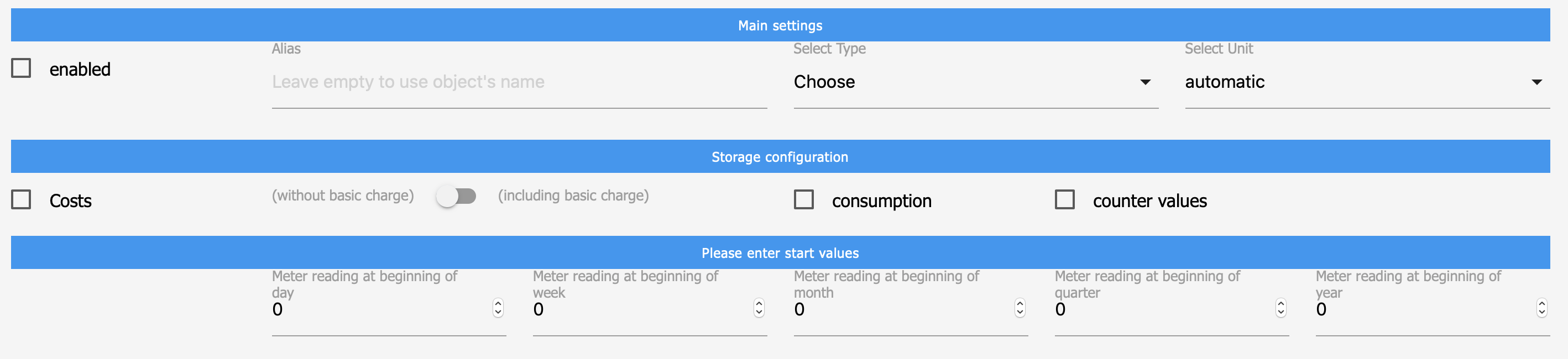 Main Settings