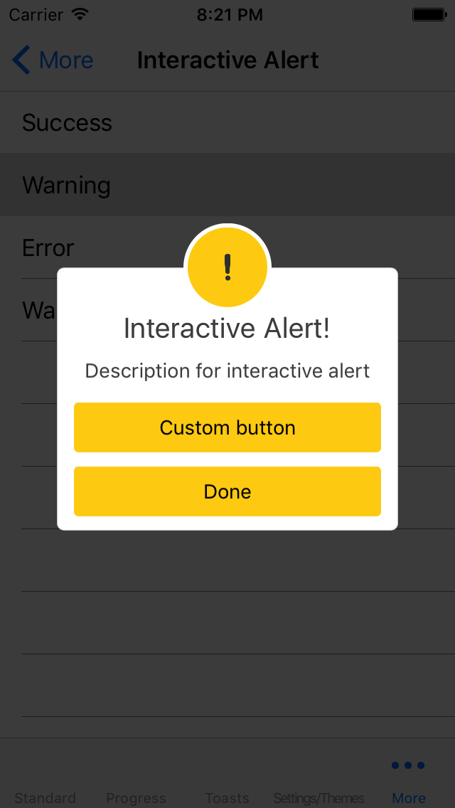 iOS Warning