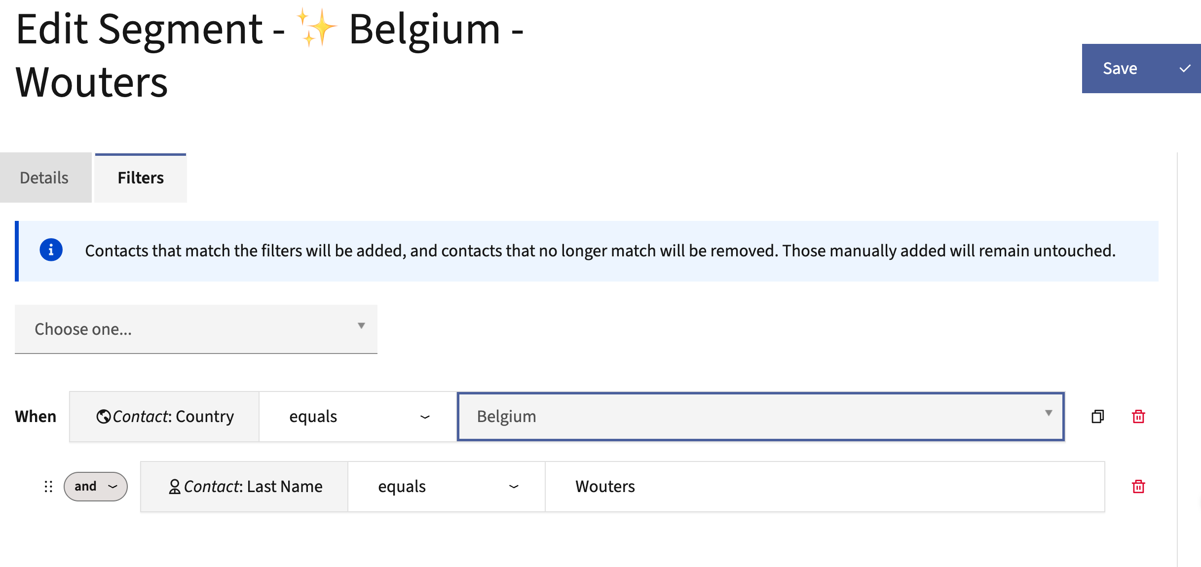 Generated segment filters pre-filled and ready for review before publishing