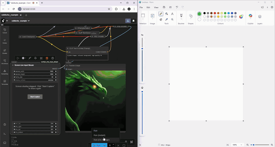 Screen Live Input Stream