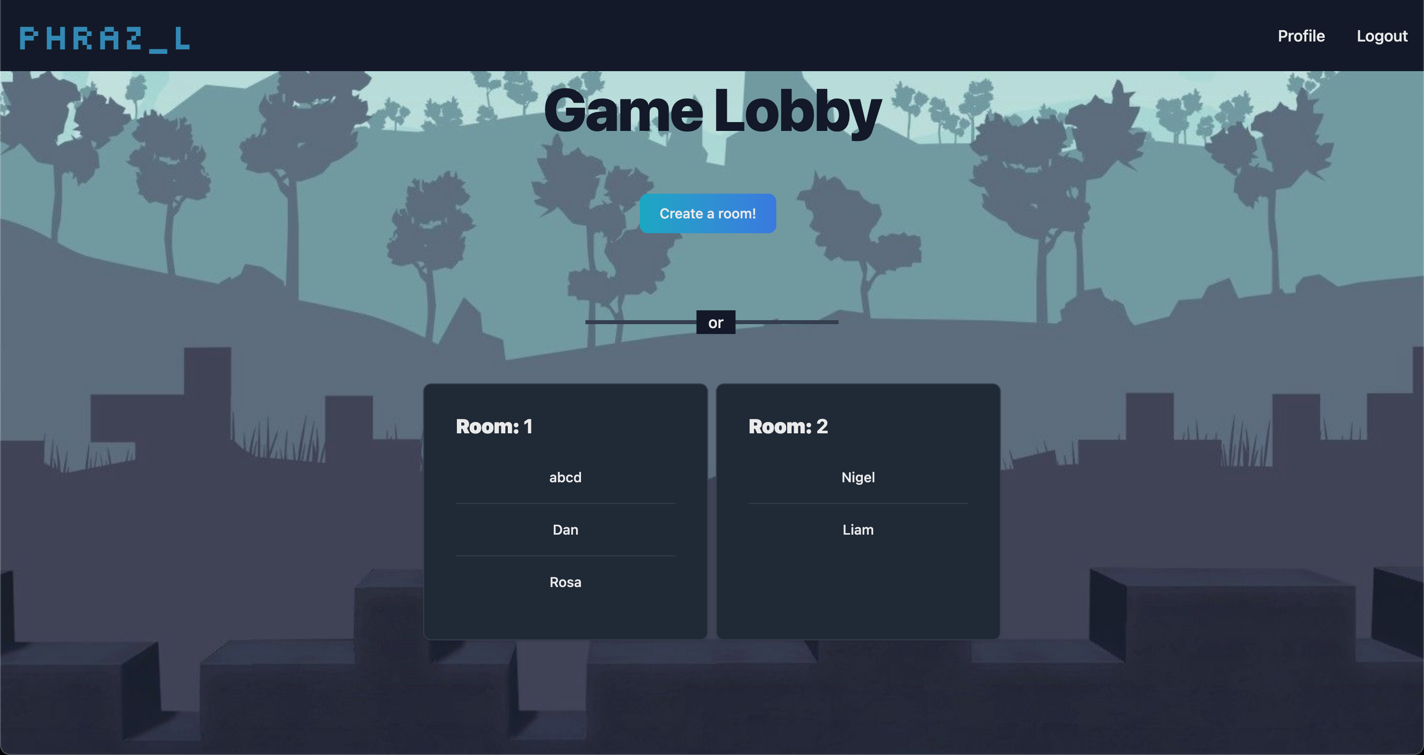 Game lobby image
