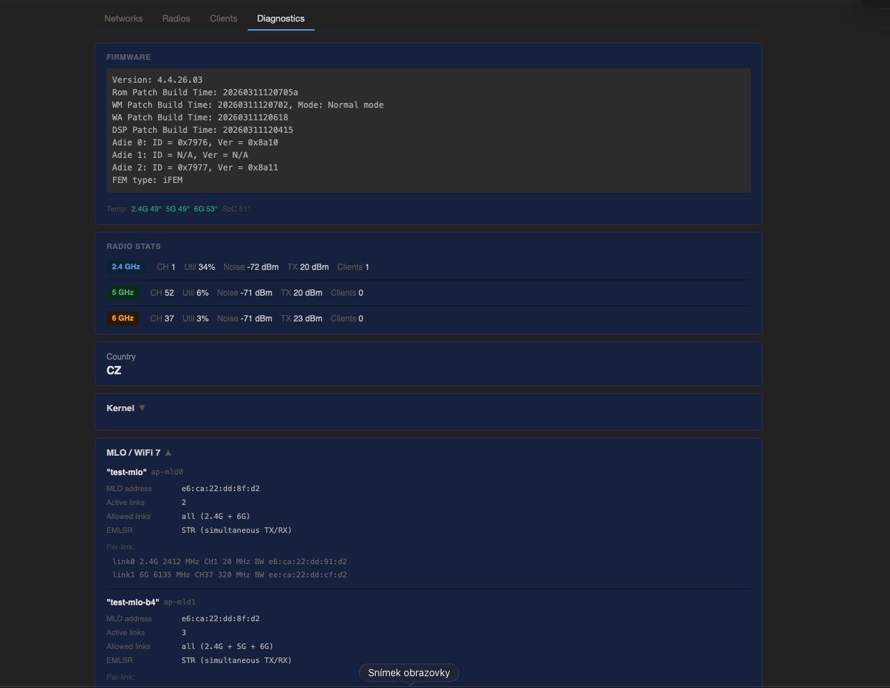 Clients tab
