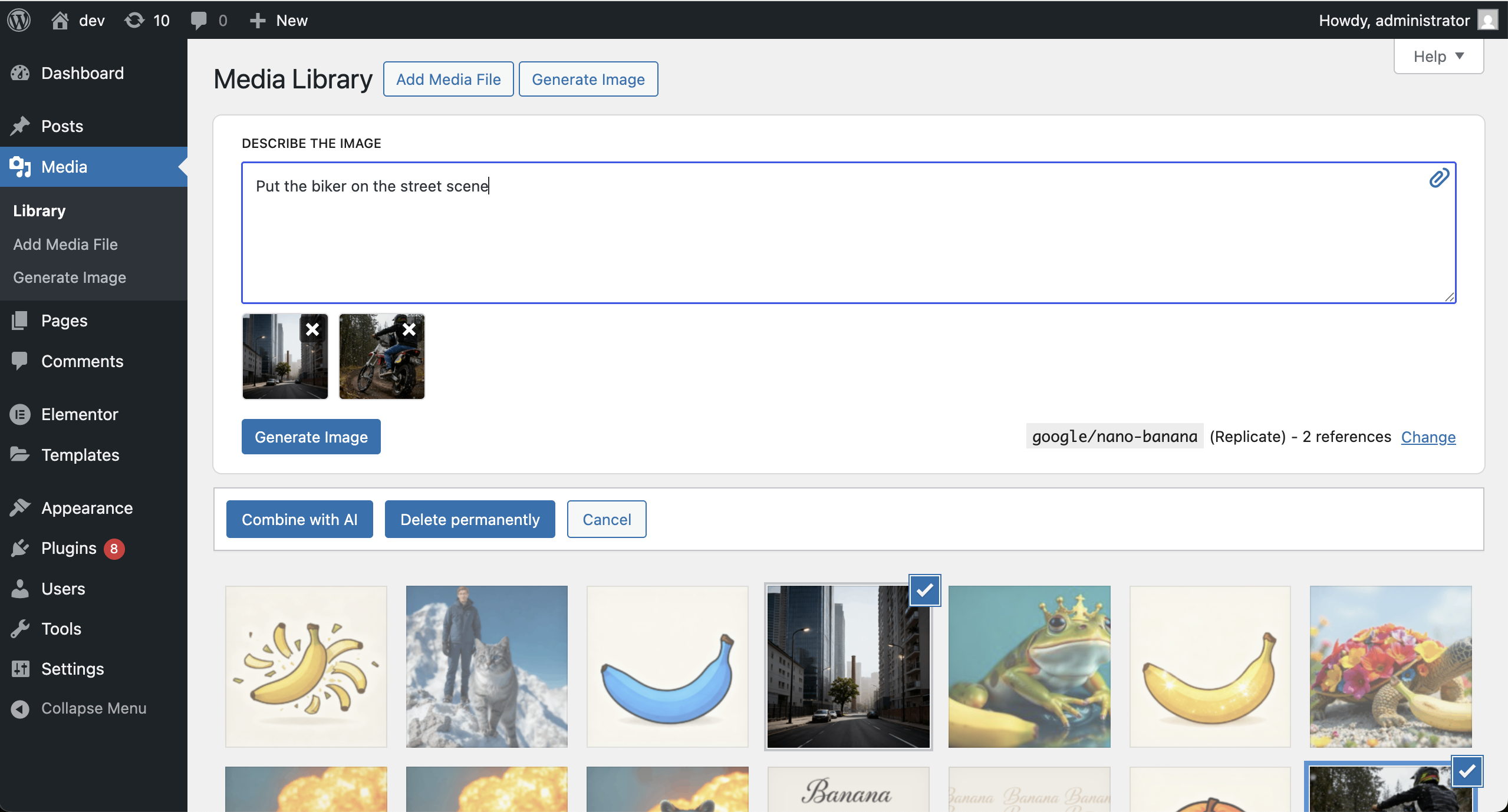 Select and combine images