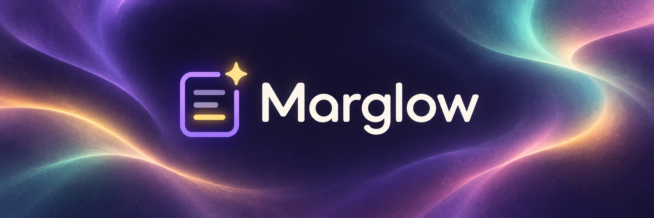 Marglow — a glowing page and a spark of insight