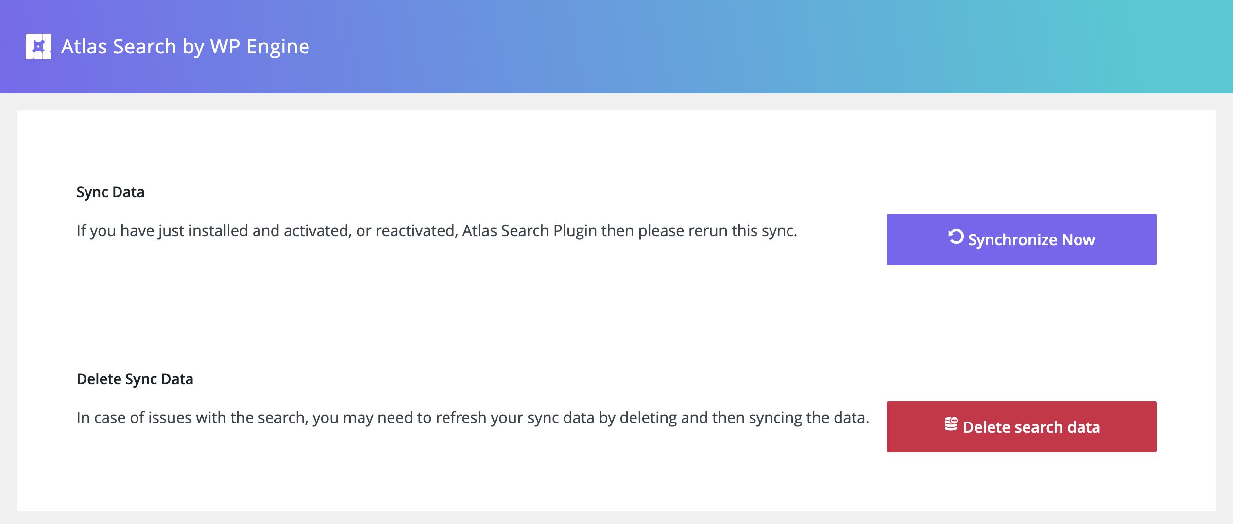 Atlas Search Plugin Data Sync