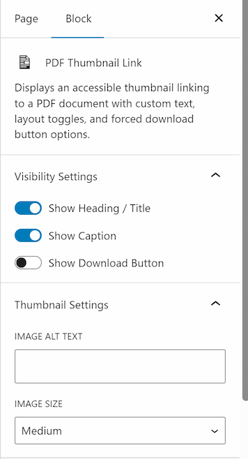 Gutenberg Block Editor Sidebar Preview