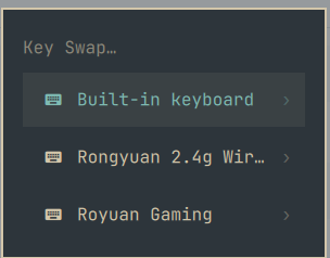 The connected keyboards