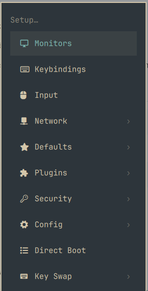 Key Swap in the Setup menu