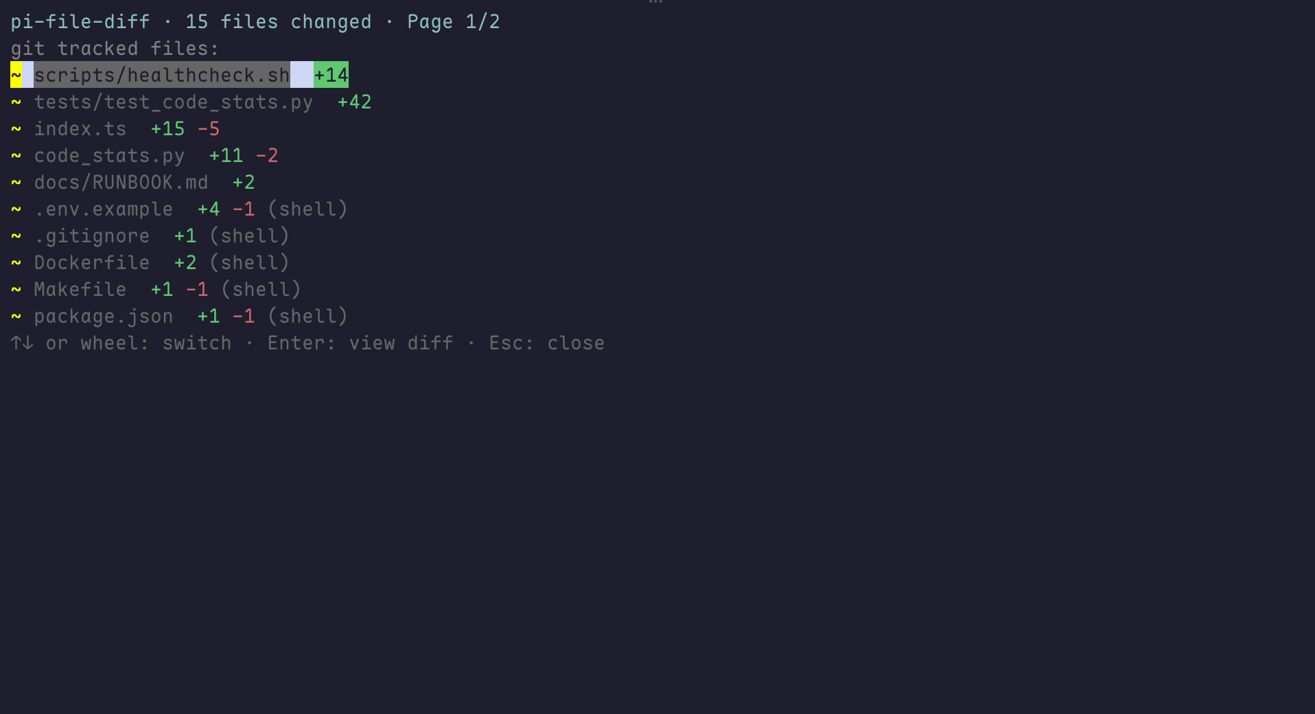 pi-file-diff 文件浏览面板