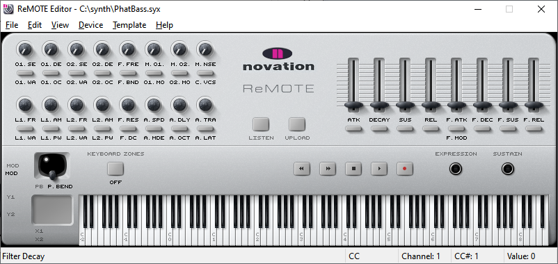 Novation layout