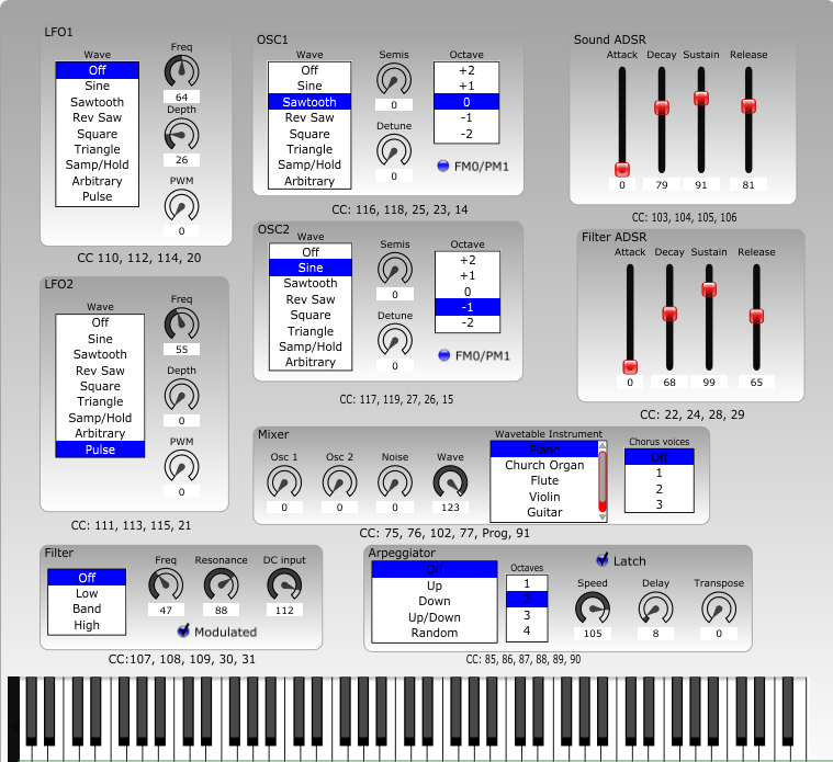 keyb/controller layout