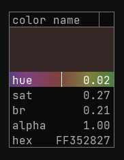 a color picker looks like this