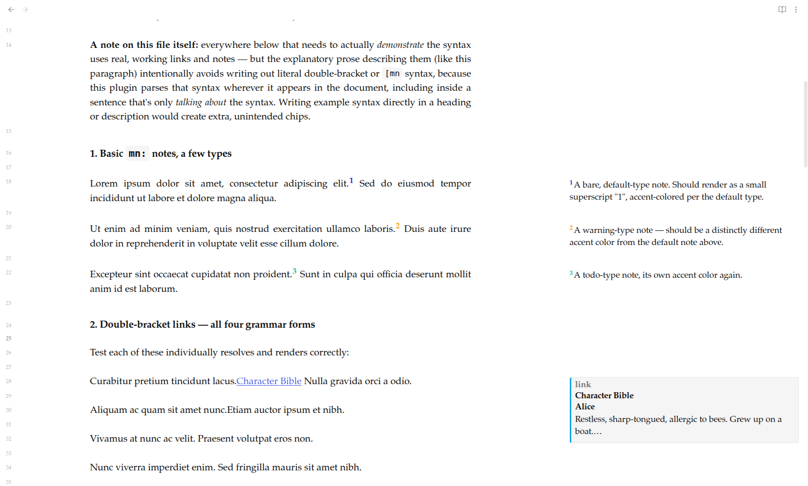 Margin Notes in action