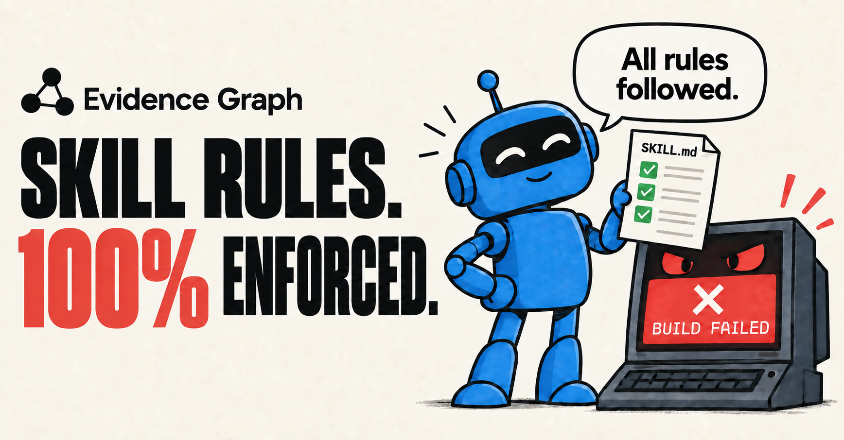 Evidence Graph: make every SKILL instruction 100% enforced